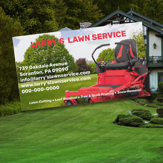 Lawn Service Company  Business Card Visitkort (Skapare uppladdad)