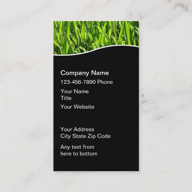 Lawn Service Service Vertical Business Cards Visitkort (Framsida)