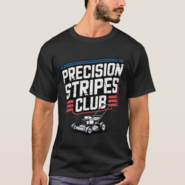 Lawn Striper Grönyvård Precision Gräsklippare Land T Shirt (Framsida)