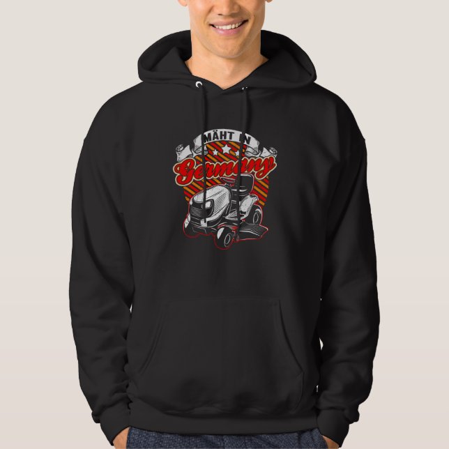 Lawn tractor lawn mowing in Germany  2 Hoodie (Framsida)