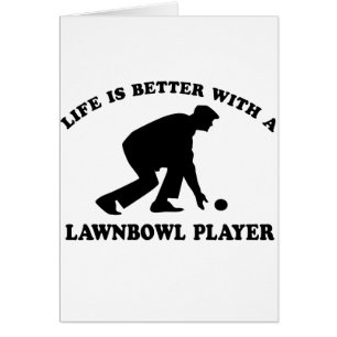 Lawnbowling vektordesigner hälsningskort