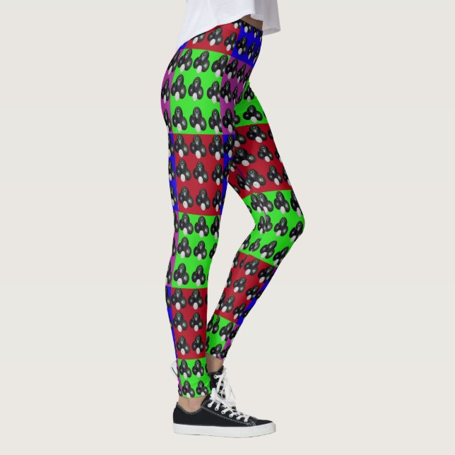 Lawnbowls Colorful Patchwork Mönster, Leggings (Höger)