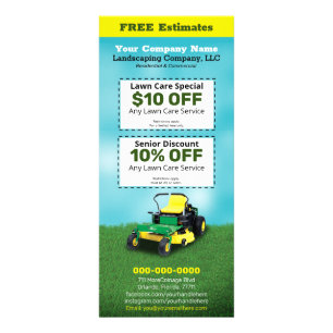 Lawncare Landscaping Grass Caking Card Reklamkort
