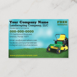 Lawncare som landskap gräsklippvisitkorten visitkort