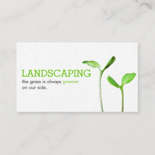 Lawncare som landskap gräsmattagröntgroddar visitkort