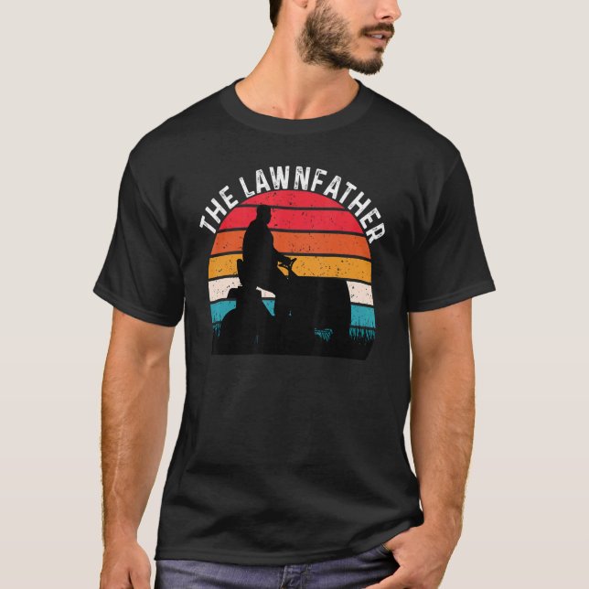 Lawnfather Gräsmatta Mwing Gräsmatta Mower Pappa Y T Shirt (Framsida)
