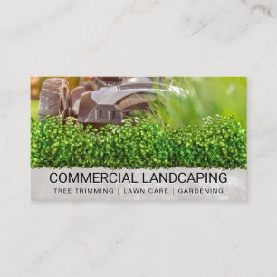 Lawnmower Cining Grass Liggande Buskar Visitkort