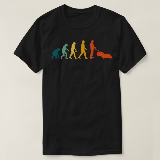 Lawnmower Evolution Gardener   7 T Shirt (Design framsida)