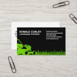 Lawnmower Grass Landscaper Visitkort
