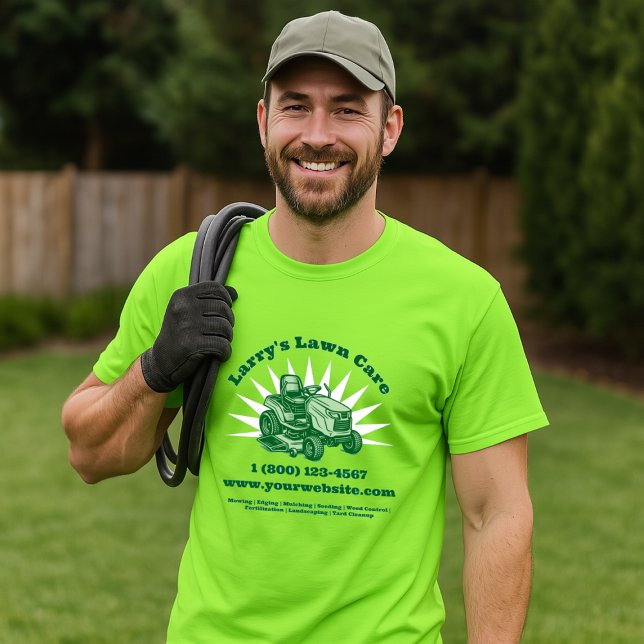 Lawnmower Lawn Care Business Template T Shirt (Skapare uppladdad)