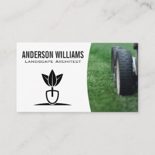 Lawnmower Logotyp för landskap Visitkort