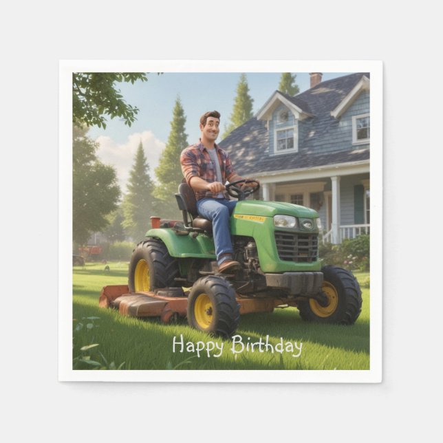 Lawnmower Man Birthday Pappersservett (Framsidan)