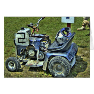 Lawnmower Tävla Card #3 - tomt Hälsningskort