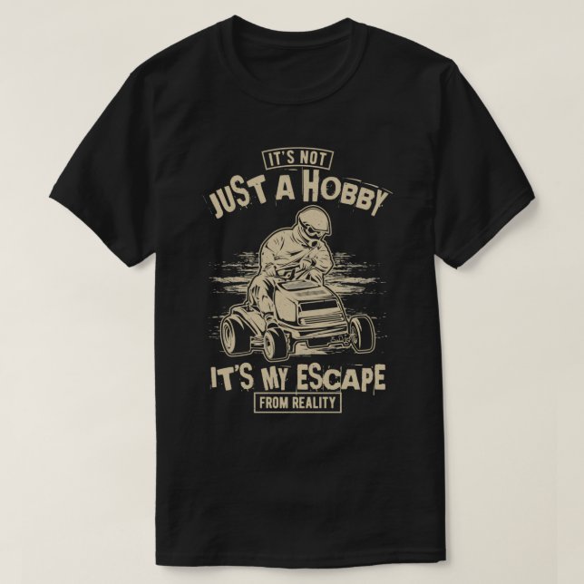 Lawnmower Tävla Escape T Shirt (Design framsida)