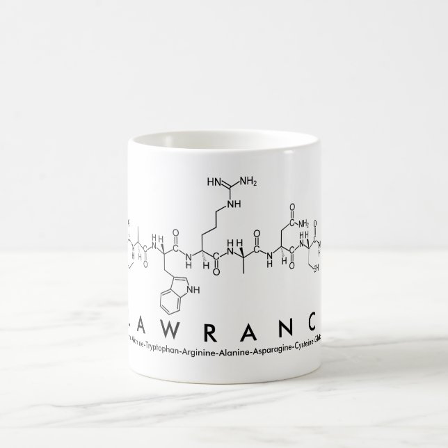 Lawrance peptide namn mugg (Center)