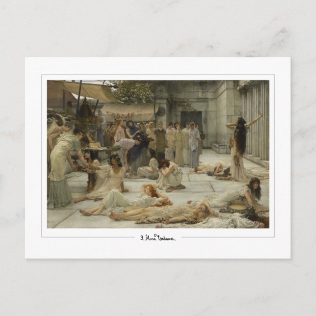 Lawrence Alma-Tadema #170 - Finkonstkort Vykort (Framsida)