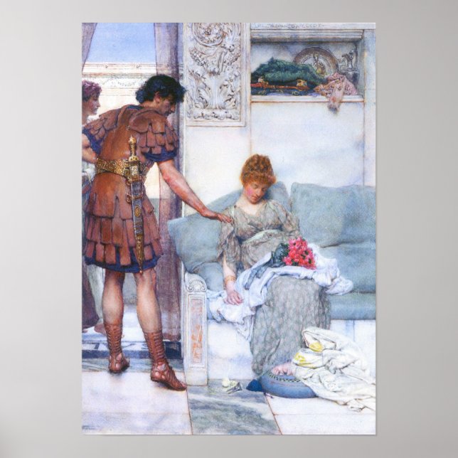 Lawrence Alma-Tadema - A tyst hälsning Poster (Framsidan)