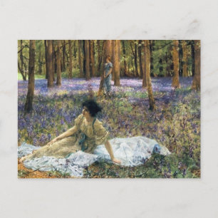 Lawrence Alma Tadema Bluebells Postcard Vykort