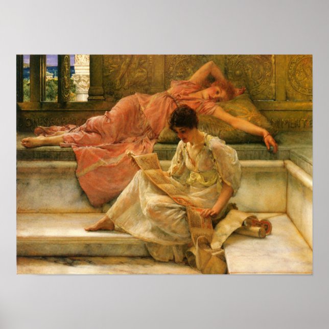 Lawrence Alma-Tadema - En favoritpoet Poster (Framsidan)