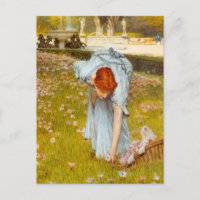 Lawrence Alma Tadema Vår i Garden Postcard