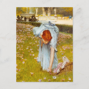 Lawrence Alma Tadema Vår i Garden Postcard Vykort