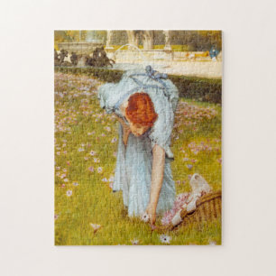Lawrence Alma Tadema vår i trädgården Pussel