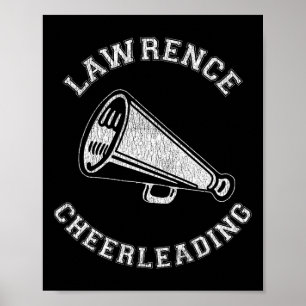 Lawrence Cheer Distressed Retro 90-tal Cheerleader Poster