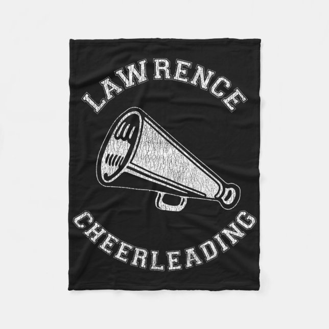 Lawrence Cheer Distressed Retro 90-tals Cheerleade Fleecefilt (Framsidan)