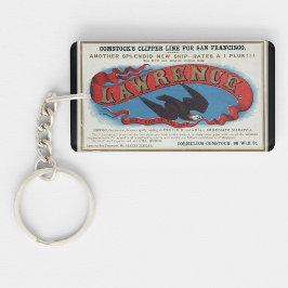 Lawrence Clipper segling frakt 1900 Nyckelring