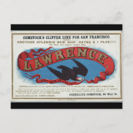 Lawrence Clipper segling frakt 1900 Vykort