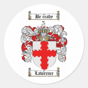 LAWRENCE FAMILY CREST - LAWRENCE JACKA AV ARM RUNT KLISTERMÄRKE