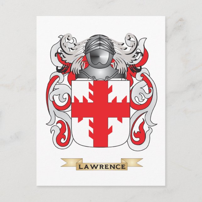 Lawrence Jackat of Arm (Family Crest) Vykort (Framsida)