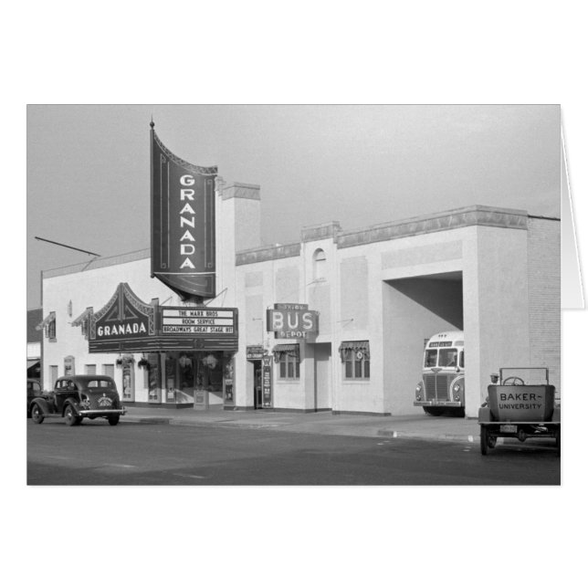 Lawrence Kansas 1938 Hälsningskort (Framsidan Horizontal)