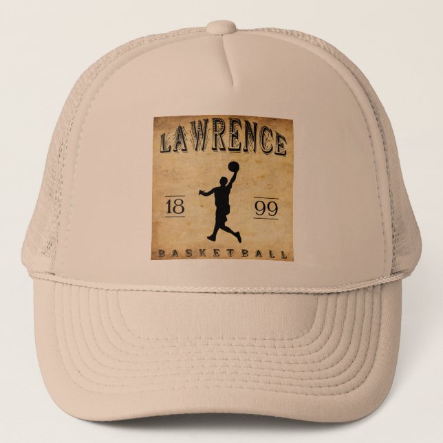 Lawrence Kansas basket 1899 Truckerkeps (Framsida)