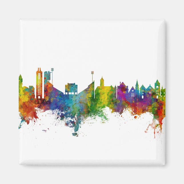 Lawrence Kansas Skyline Magnet (Framsidan)