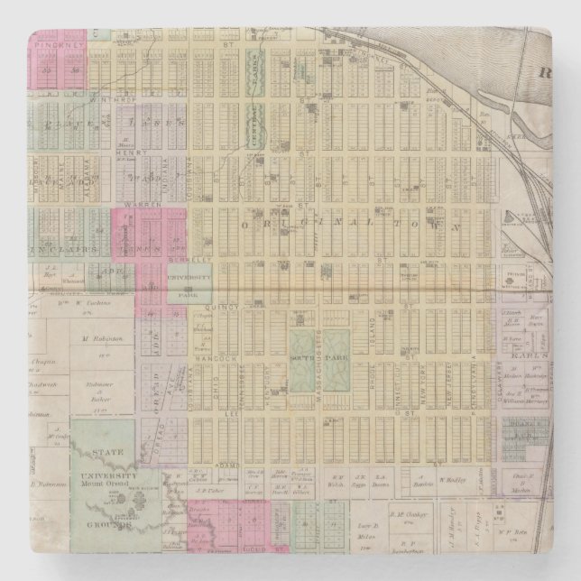 Lawrence Kansas Stenunderlägg (Framsidan)