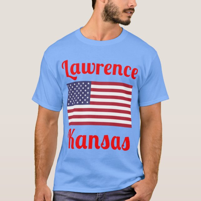 Lawrence Kansas Stylish Tryck2 T Shirt (Framsida)