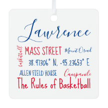 Lawrence Kansas Tunnelbanan Art Metall Ornament