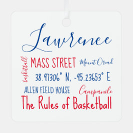 Lawrence Kansas Tunnelbanan Art Metall Ornament