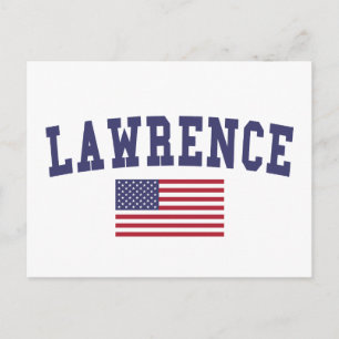 Lawrence KS US Flagga Vykort