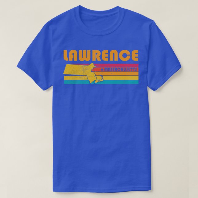 Lawrence Massachusetts Vintage Distress Souvenir T Shirt (Design framsida)