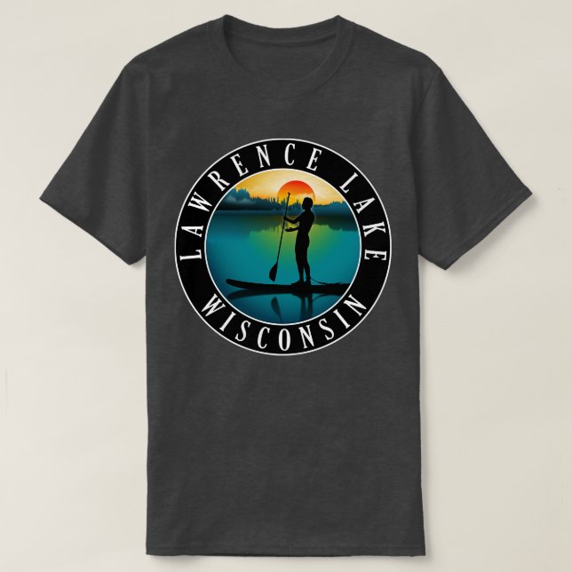 Lawrence Sjö Wisconsin Paddleboarding T Shirt (Design framsida)
