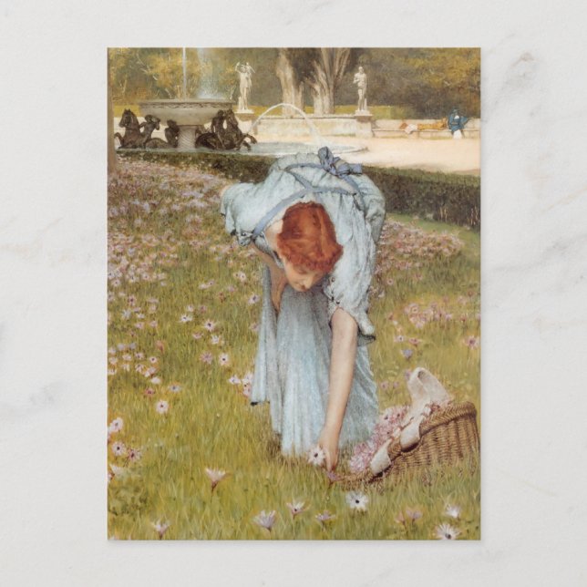 Lawrence Tadema:Flora Vår i Gardens Vykort (Framsida)