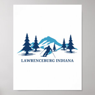 Lawrenceburg Indiana Skidort Skidåkning Skidåkare  Poster