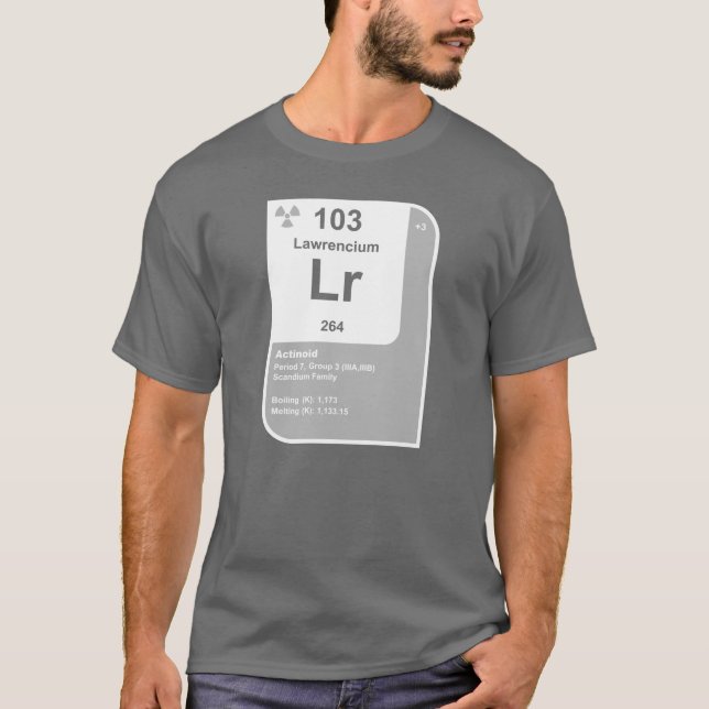 Lawrencium (Lr) T-shirt (Framsida)