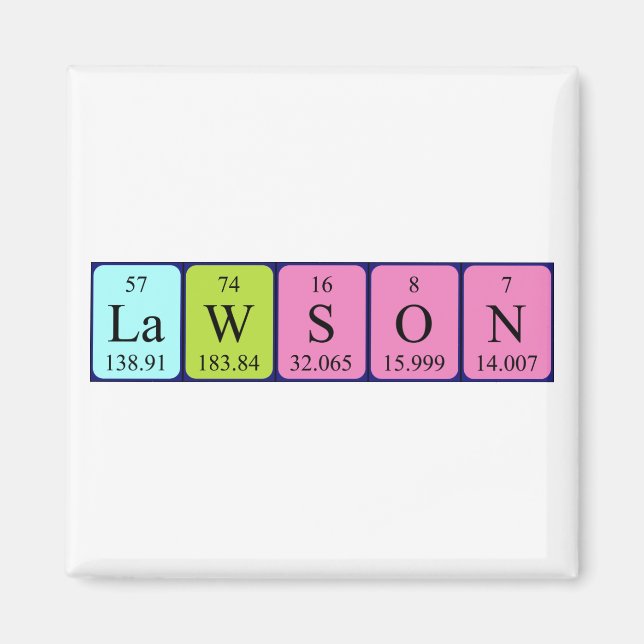 Lawson Perison bord namn magnet (Framsidan)