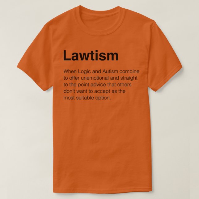 Lawtism Black T Shirt (Design framsida)
