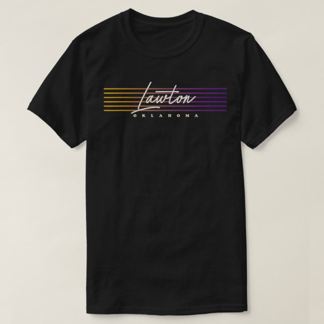 Lawton Nostalgic Retro Stil Oklahoma T Shirt (Design framsida)
