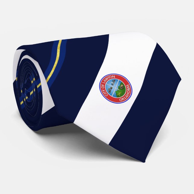 Lawton (Oklahoma) City flagga Neck Tie Slips (Rullad)