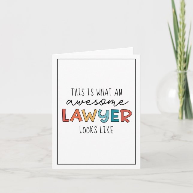 Lawyer | Advokat | Fantastisk Lawyer Funny Kort (Framsida)